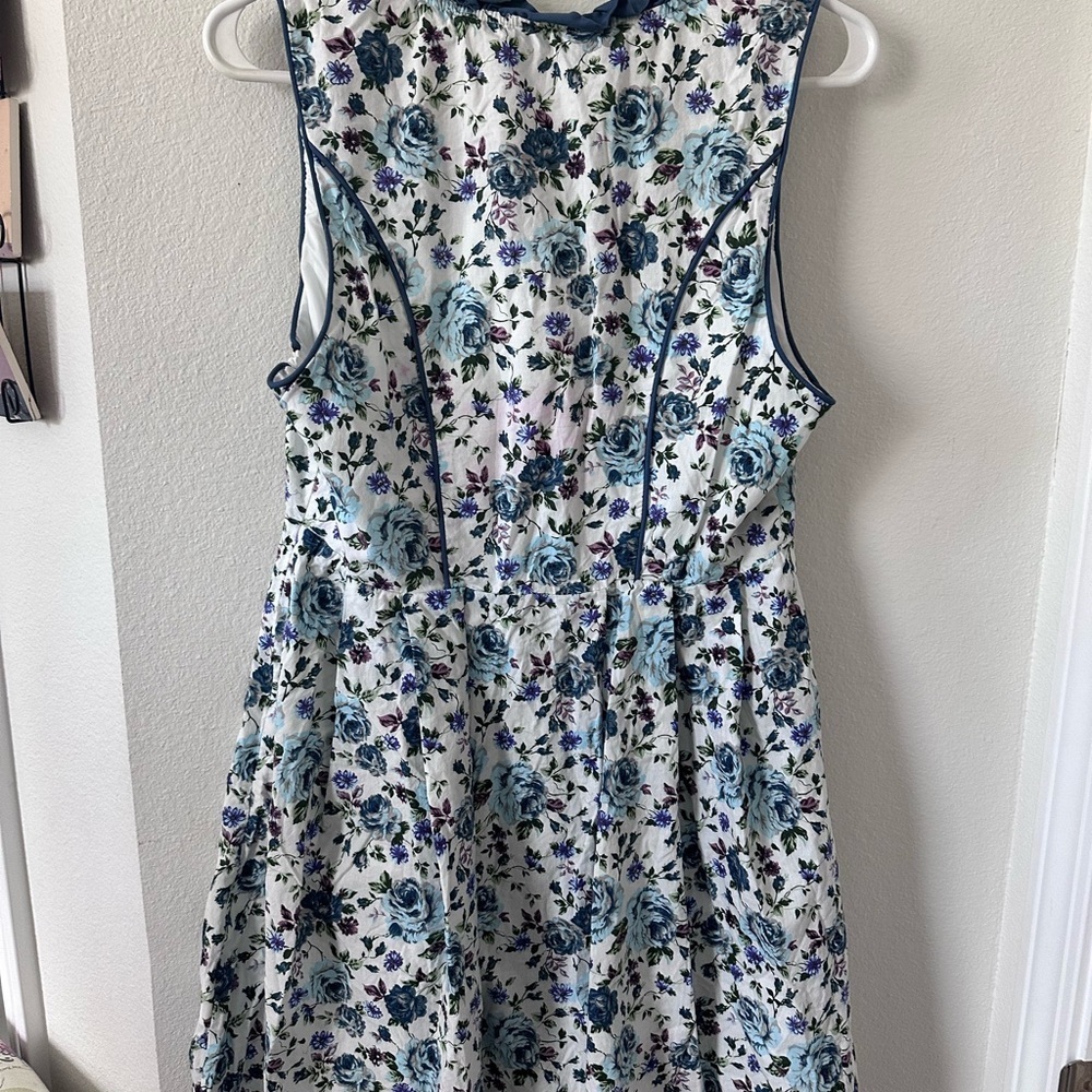 Scarlet Darkness Blue Floral Corset Dress Size S - Picture 4 of 7